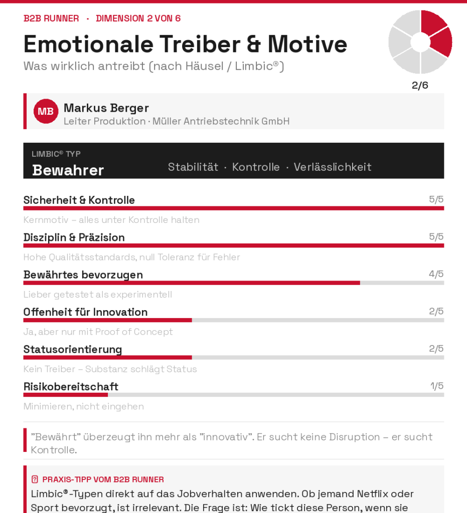 Emotionale Treiber und Motive einer Buyer Persona